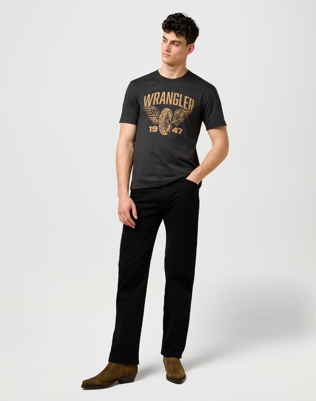 MESKA KOSZULKA WRANGLER AMERICANA TEE FADED BLACK 112371478