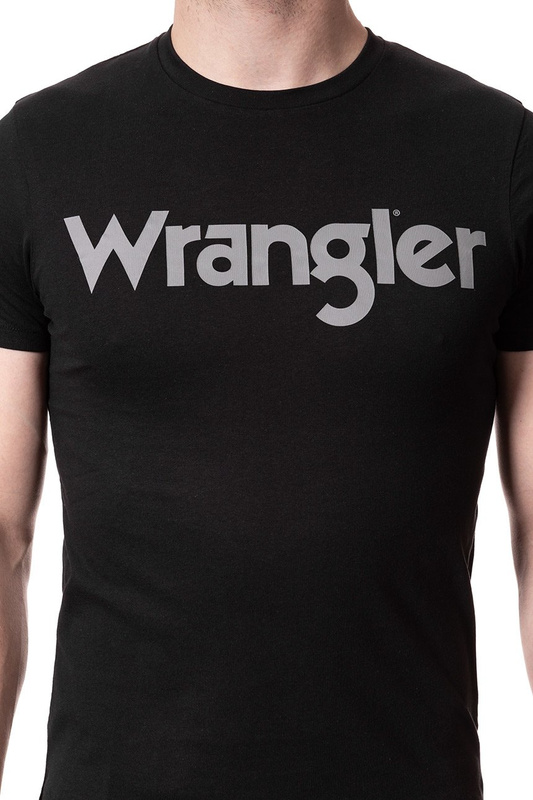 KOSZULKA WRANGLER SS LOGO TEE BLACK W7C04D301 112131586