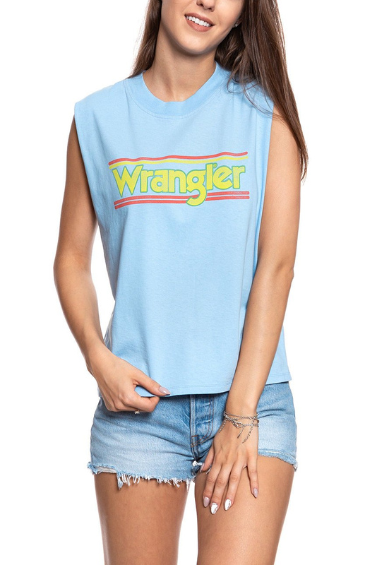 WRANGLER T SHIRT DAMSKI 80´S TANK CERULEAN W7014GFVT 112130882