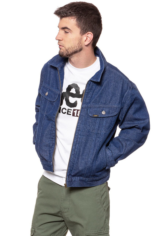 KURTKA JEANSOWA LEE ZIP RIDER JACKET RINSE L89YGA36 112123945