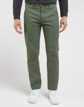 MESKIE SPODNIE  REGULAR CHINO OLIVE GROVE 112342928