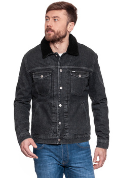 KURTKA ZIMOWA WRANGLER SHERPA JACKET MIDNIGHT STONE W423RJ19X 112128816