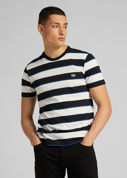 MĘSKI T-SHIRT LEE SS STRIPE TEE BLACK L60XLA01 112113632