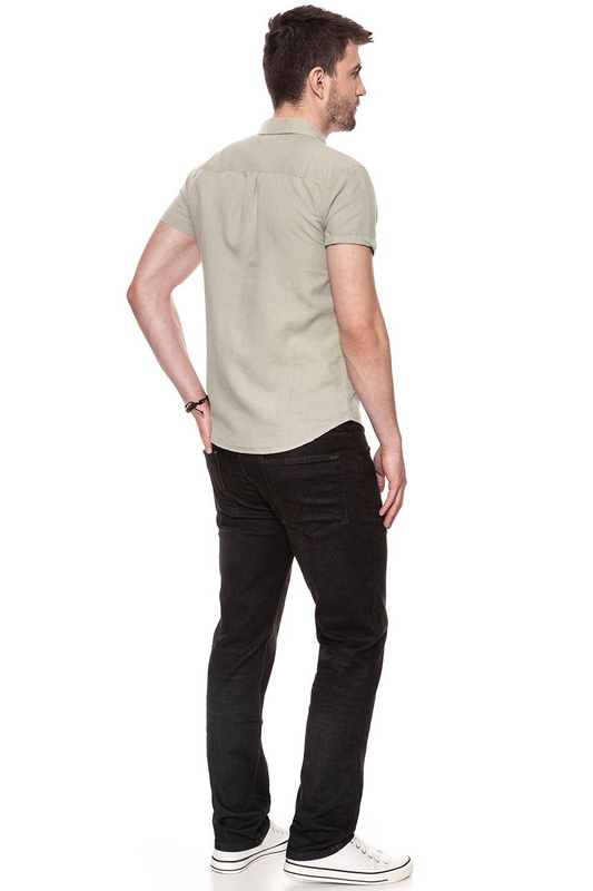 KOSZULA MĘSKA KRÓTKI RĘKAW WRANGLER SS 1PKT SHIRT PLAZA TAUPE W5860LOU5 112129512