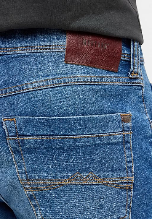 Męskie Spodnie Jeansowe MUSTANG Washington Straight Denim Blue 1015520 5000 403