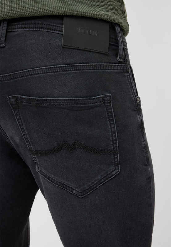 Męskie Spodnie jeansowe Mustang Style Oregon Slim K Denim Black 1017227 4000 883