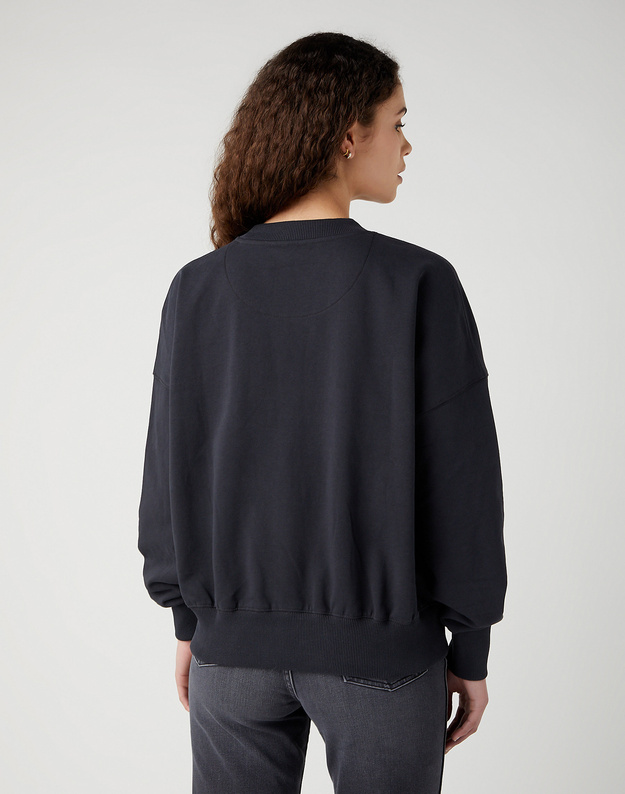 DAMSKA BLUZA WRANGLER RELAXED SWEATSHIRT FADED BLACK 112343708