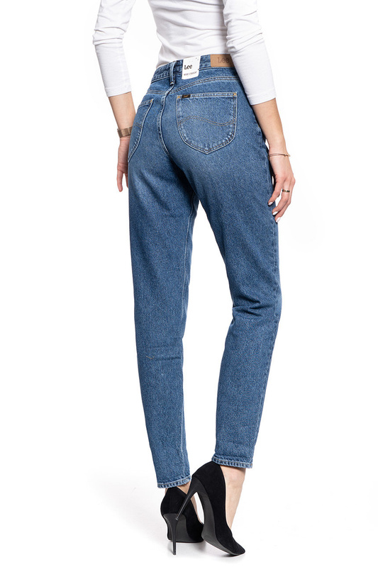 DAMSKIE SPODNIE JEANSOWE LEE MOM STRAIGHT MID BOOSTER L32IRDQF SAMPLE 112107616