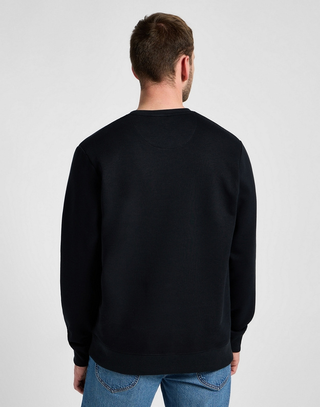 MESKA BLUZA LEE LOGO CREW SWS JET BLACK 112355660