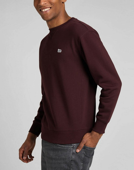 LEE PLAIN CREW SWS MĘSKA BLUZA KLASYCZNA LOGO VELVET L81IRY74 112321570