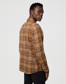 MESKA KOSZULA WRANGLER 1 PKT SHIRT BROWN BLACK 112371404