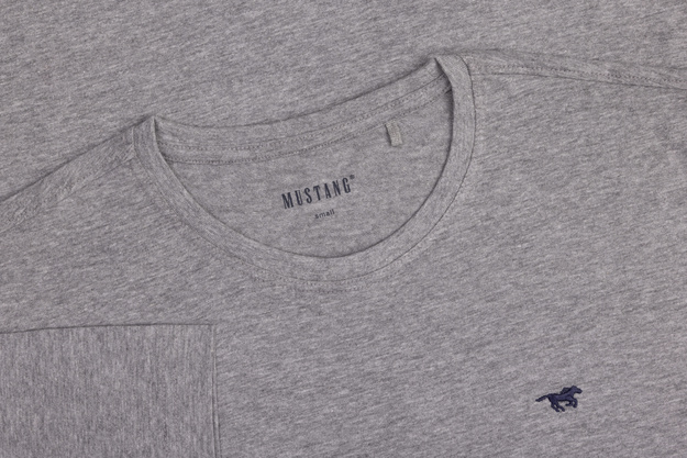 Męski T-Shirt Mustang Style Alex Mid Grey Mélange 1017338 4140