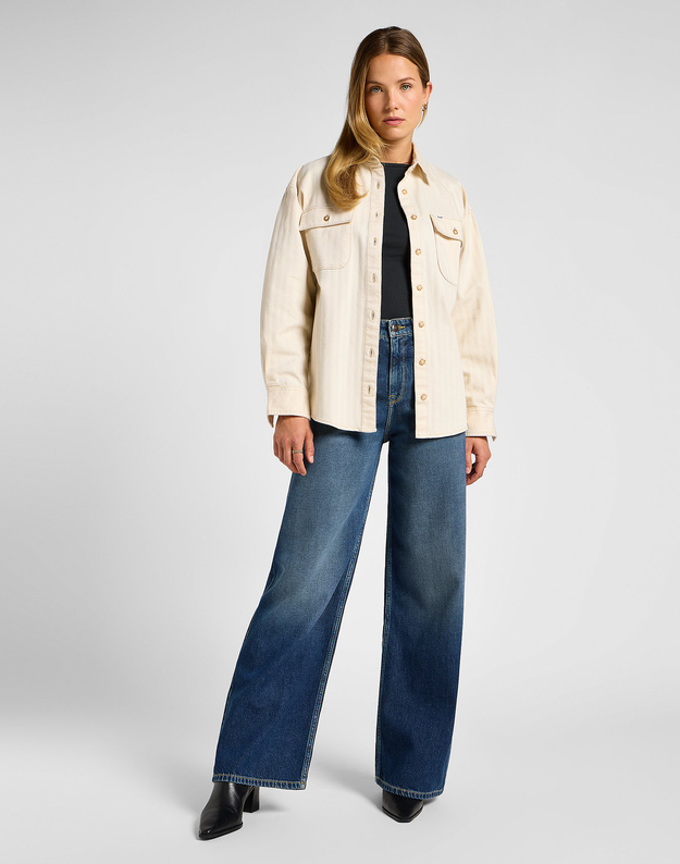 LEE DAMSKIE SPODNIE JEANSOWE DZWONY STELLA A LINE SHARED INTEREST 112355241 L31S016276