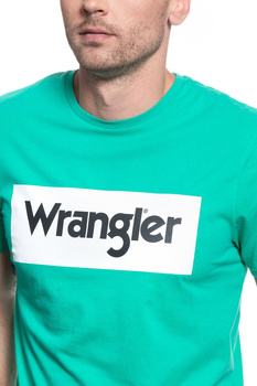 WRANGLER SS LOGO TEE PEACOCK GREEN W742FK082 112131079