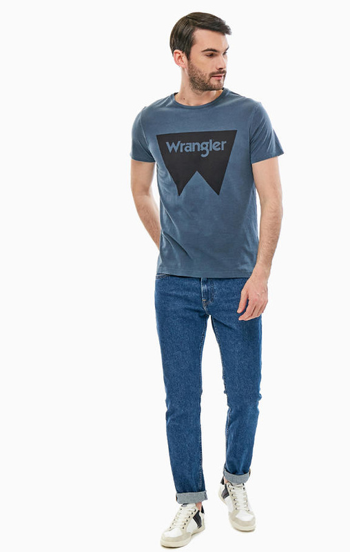 WRANGLER GMD TEE MĘSKI T-SHIRT KOSZULKA LOGO NAVY W7C14FQ35 112131635