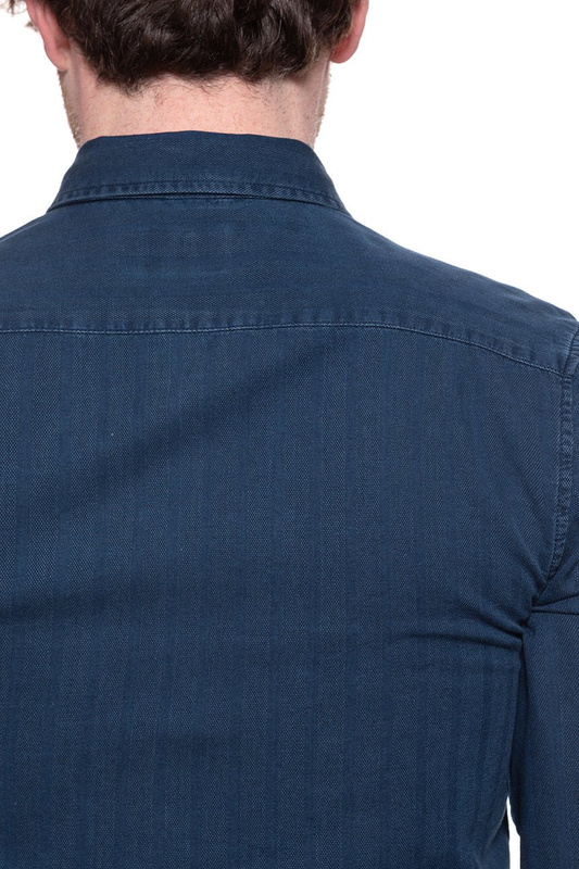 KOSZULA MĘSKA WRANGLER LS 1PKT BDOWN SHIRT INDIGO BLU W5F3B589X 112130130