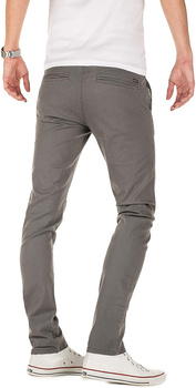TOM TAILOR SPODNIE MĘSKIE SOLID SKINNY CHINO WITH BELT TORNADO GREY 64033420012 COL. 2661