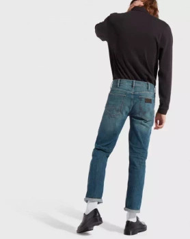 WRANGLER LS CONTRAST POLO MĘSKA KOSZULKA POLO Z DŁUGIM RĘKAWEM BLACK W7B96GK01 112131571