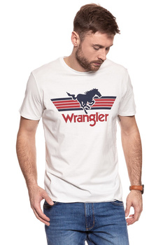 KOSZULKA WRANGLER GRAPHIC LOGO TEE OFF WHITE W7B27FK02 112131437