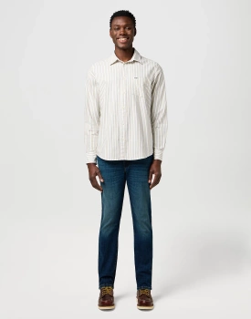 MESKA KOSZULA  WRANGLER 1 PKT SHIRT GREEN OXFORD 112371616