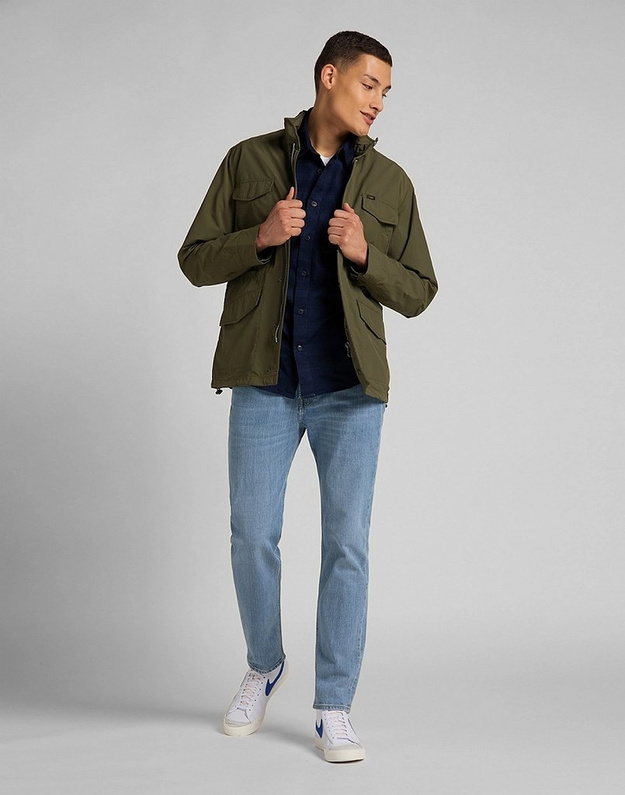 MĘSKA KURTKA PRZEJŚCIOWA LEE FIELD JACKET OLIVE GREEN L88RKDNX 112123778