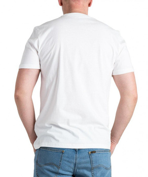 LEE MEDIUM WOBBLY TEE MĘSKI T-SHIRT KOSZULKA LOGO NADRUK BRIGHT WHITE LL04FQLJ 112331451