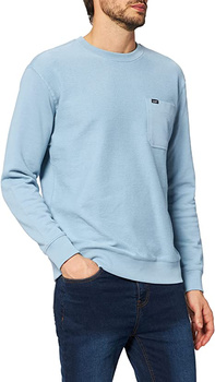 LEE NEW POCKET SWS MĘSKA BLUZA KLASYCZNA LOGO ASHLEY BLUE L82MWONA 112122117
