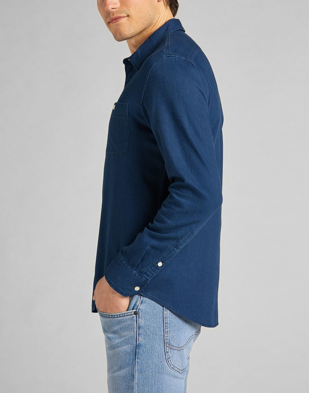 LEE LEESURE SHIRT MĘSKA KOSZULA INDIGO L66NMIDK 112140567