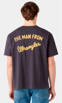 MESKA KOSZULKA WRANGLER SLOGAN TEE FADED BLACK 112341193