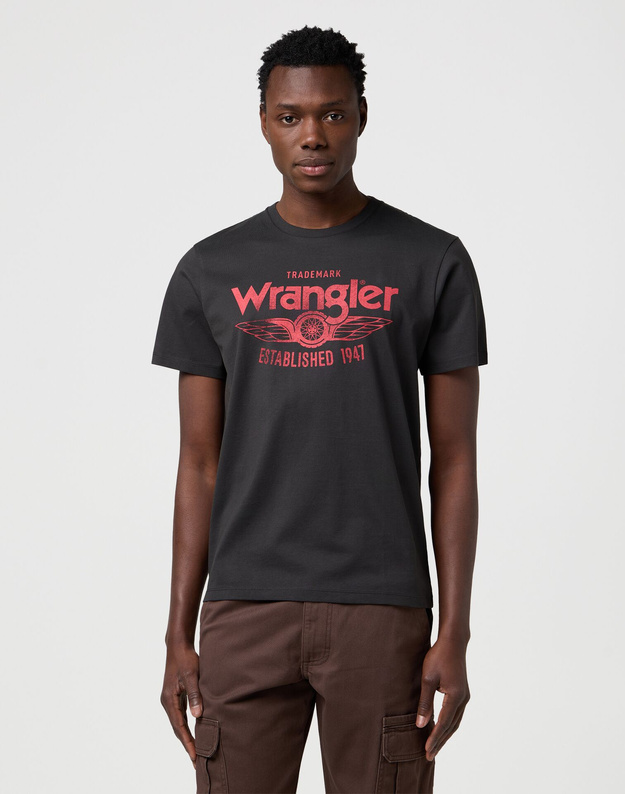 MESKA KOSZULKA WRANGLER AMERICANA TEE FADED BLACK 112371416