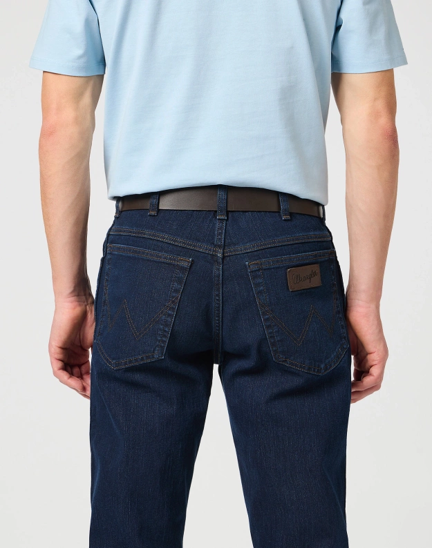 MESKI PASEK WRANGLER SLIM BELT BROWN 112344043