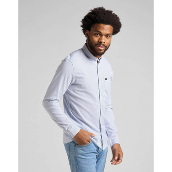 LEE SLIM BUTTON DOWN MĘSKA KOSZULA MATERIAŁOWA W PASKI BRIGHT WHITE L66XOGLJ 112145398