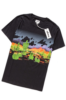 WRANGLER T SHIRT OUT WEST TEE FADED BLACK W7C30FQV6 112131669