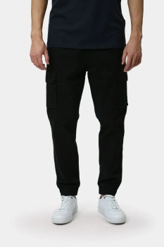 Męskie Spodnie Materiałowe Mustang Style Paris Jogger Cargo Black Beauty 1015896 4185
