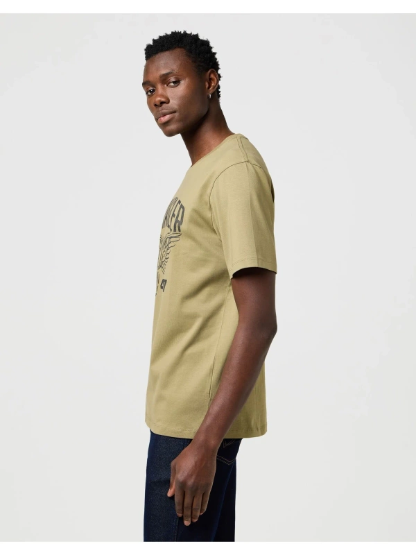 MESKA KOSZULKA  WRANGLER AMERICANA TEE ALOE 112371474