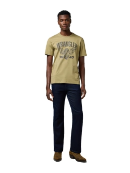 MESKA KOSZULKA  WRANGLER AMERICANA TEE ALOE 112371474