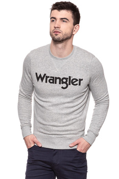 WRANGLER LOGO CREW MID GREY MEL W6570HY37 112130587