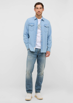 Męska Koszula Mustang Style Duver Denim Blue 1016950 5000 200