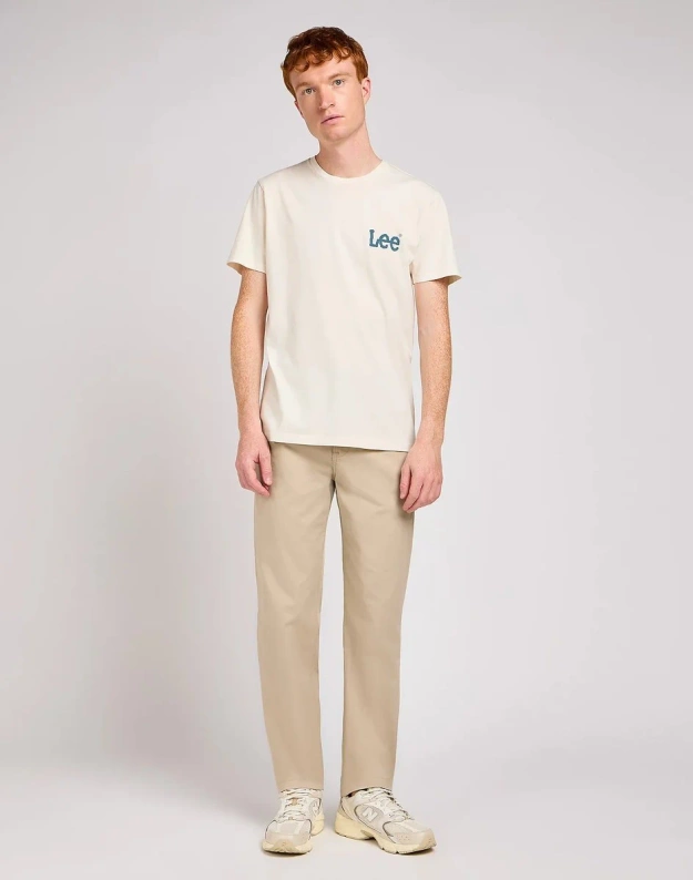 MESKIE SPODNIE MATERIALOWE LEE REGULAR CHINO STONE 112342929