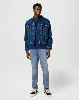 MESKIE SPODNIE WRANGLER RIVER GREY LIGHT 112373002