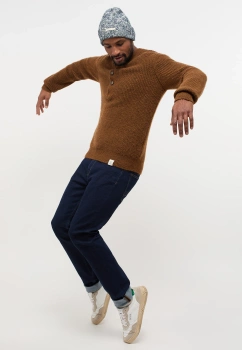 Męski Sweter Mustang Style Emil C Henley Rubber 1014118 3161 