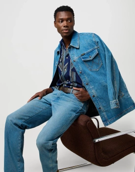 MESKA KURTKA JEANSOWA  WRANGLER  WRANGE JACKET IRON FORGE 112371445