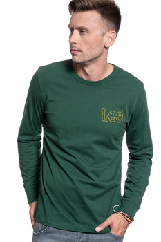 LONGSLEEVE LEE OUTLINE LOGO LS DK BOTTLE GREEN L60GFEBB 112113358
