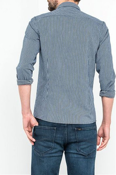 LEE SLIM BUTTON DOWN MĘSKA KOSZULA MATERIAŁOWA PASKI NIGHT SKY L66XZQSJ 112116850