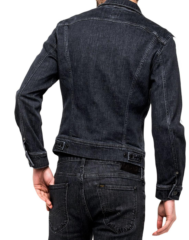 LEE SLIM RIDER RETRO MĘSKA KURTKA JEANSOWA BASELINE BLACK L89RRGAW 112123902
