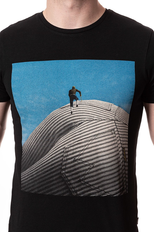 KOSZULKA WRANGLER SLABBINK TEE BLACK W7B56FK01 112131494