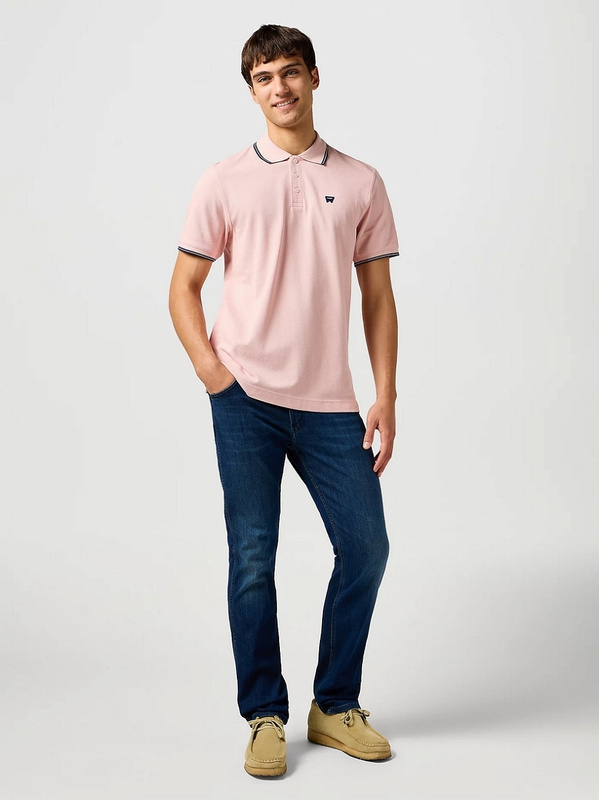 MESKA KOSZULKA WRANGLER POLO SHIRT SILVER PINK 112362688