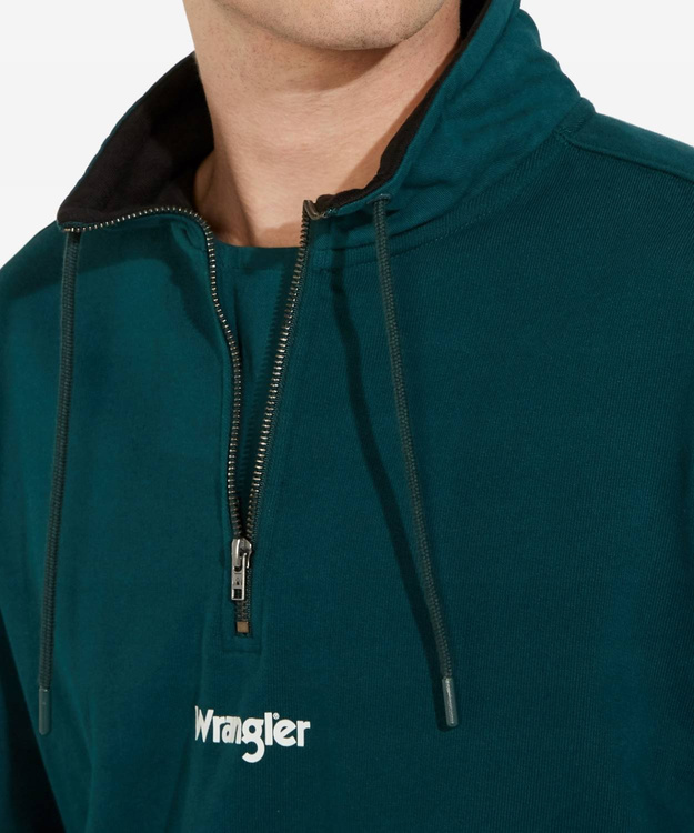 BLUZA WRANGLER HALF ZIP SWEAT PINE W6B2IQG01 112130684