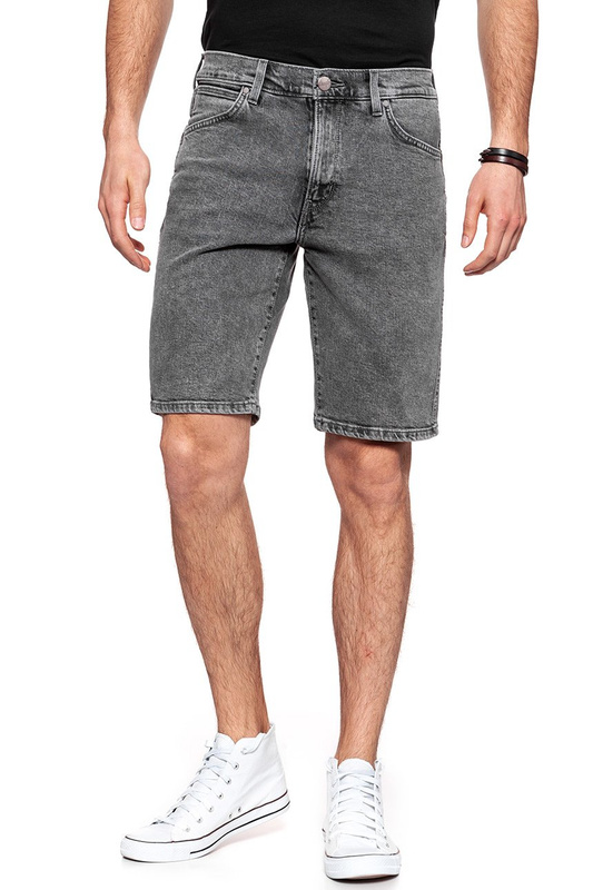 KRÓTKIE SPODENKI WRANGLER DENIM SHORT BLEACHED BLACK W14CRA24P 112126620
