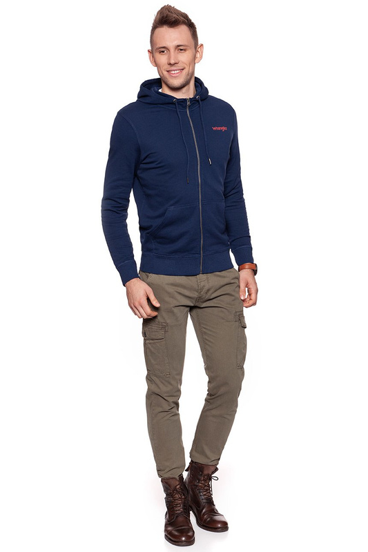 WRANGLER ZIP HOODIE NAVY W6535HY35 112130531